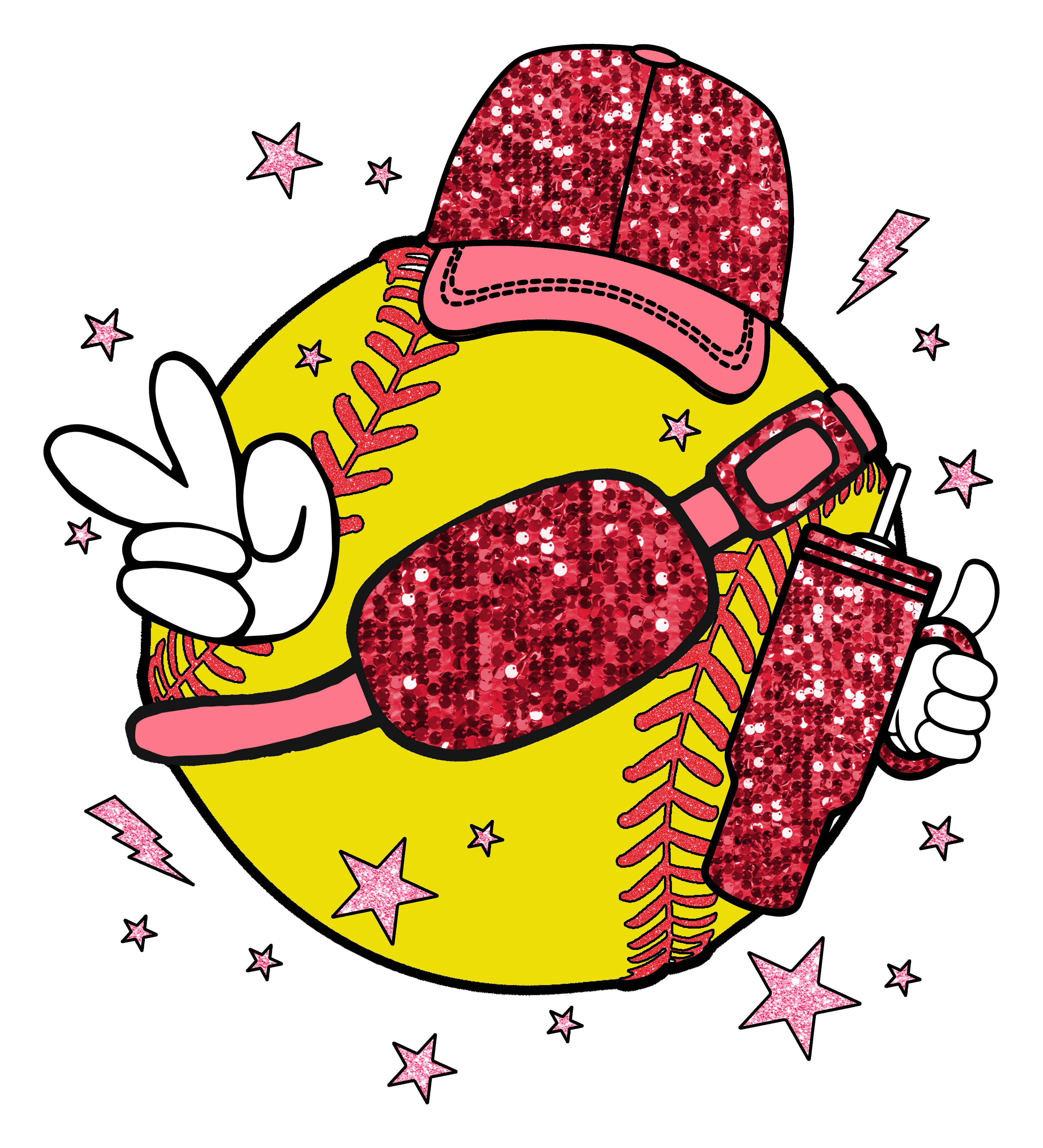 Softball DTF designs