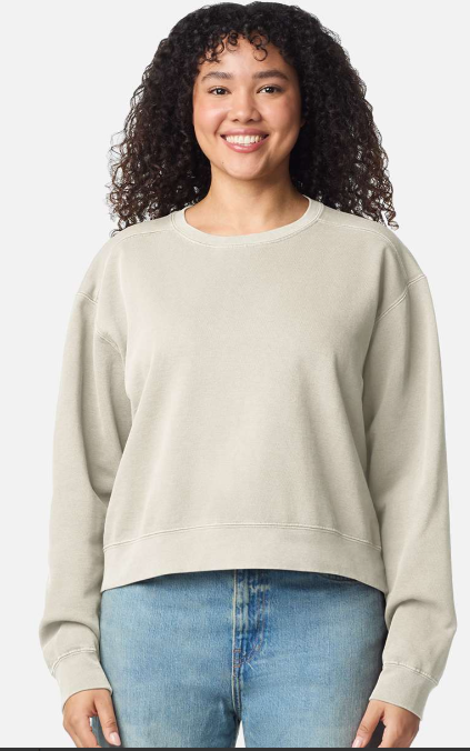 Comfort Colors Garment Dyed Women's Mid-Length Crewneck